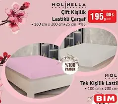 MOLİNELLA ÇİFT KİŞİLİK LASTİKLİ ÇARŞAF